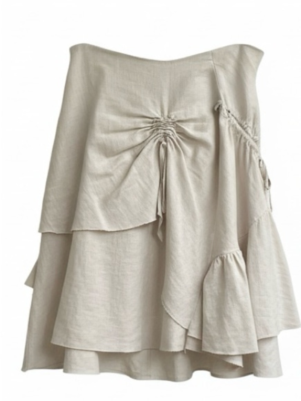 Organic 100% sandy Linen Skirt